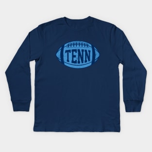 TENN Retro Football - Navy Kids Long Sleeve T-Shirt